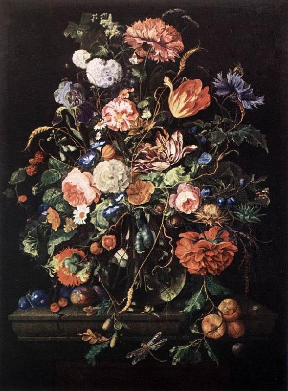 Jan Davidsz. de Heem Flowers in Glass and Fruits